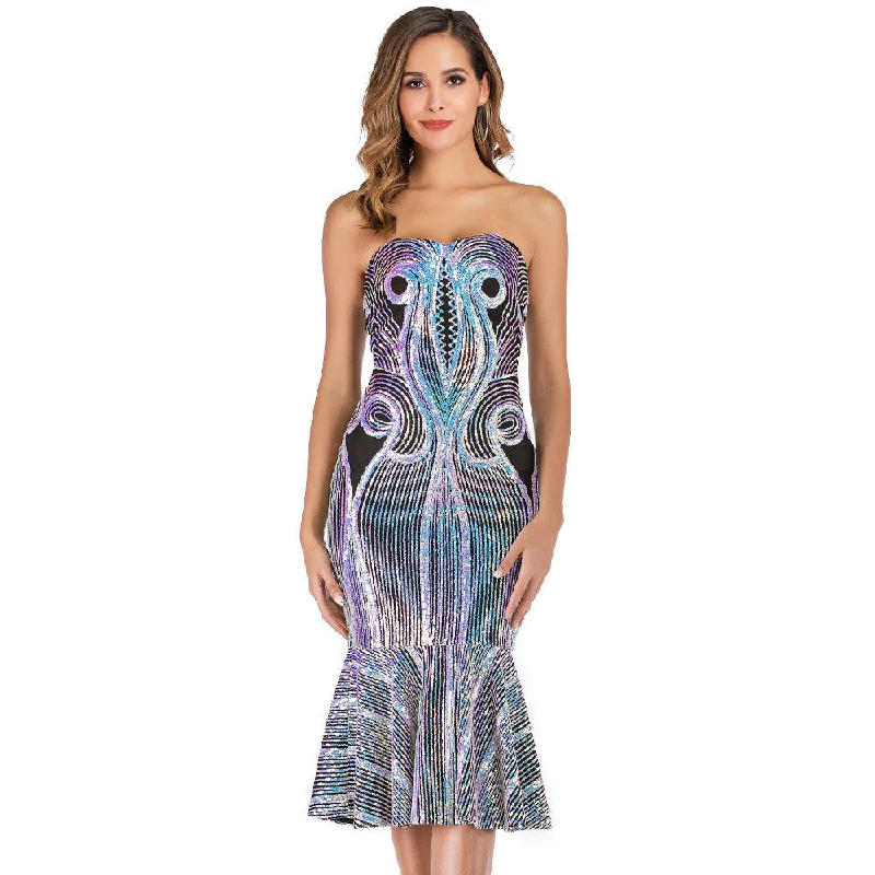 Pre-sale - Sexy Strapless Sequin Mermaid Dresses