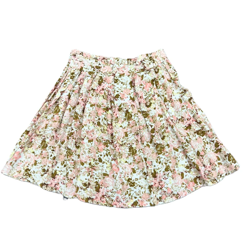 Skirt Mini & Short By Stradivarius In Pink & Tan, Size: Xs