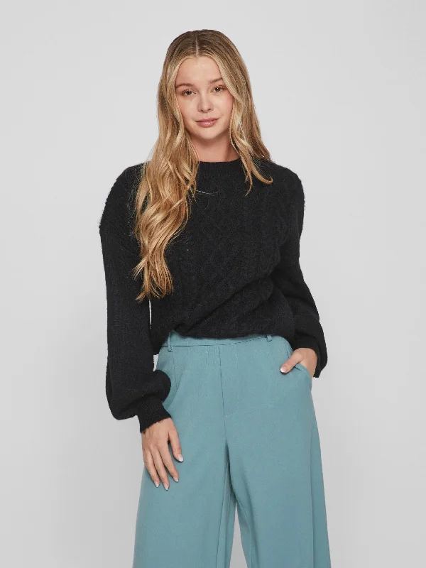 CHINTI CABLE KNIT JUMPER (BLACK)