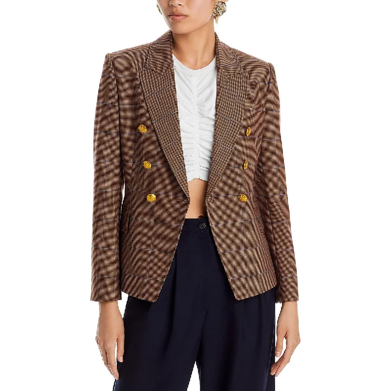 A.L.C. Womens Chelsea Houndstooth Suit Separate Double-Breasted Blazer