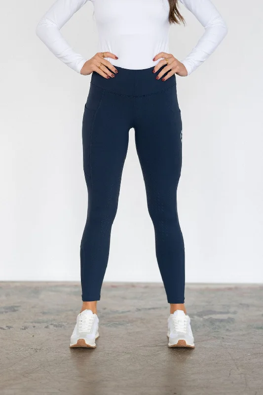 Navy Midweight Winter Leggings | Full Seat