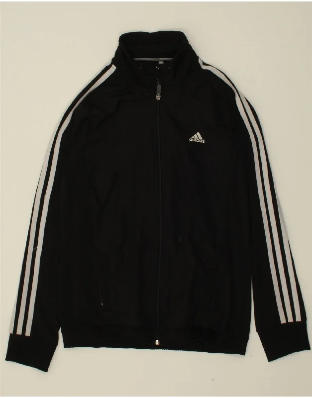 ADIDAS Womens Clima 365 Tracksuit Top Jacket UK 18 XL Black Polyester