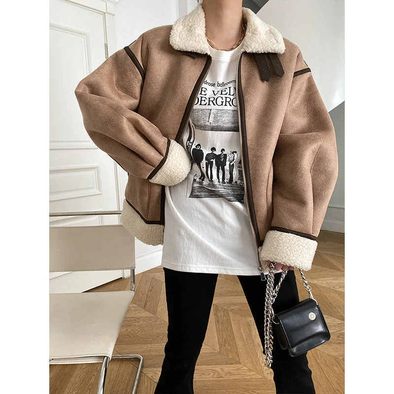 Vintage Stand Collar Short Winter Jacket Coats for Women