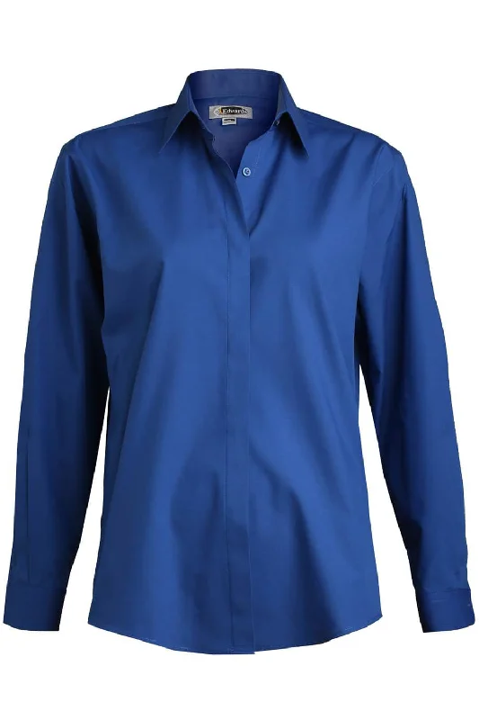 Ladies' Royal Blue Café Broadcloth Shirt