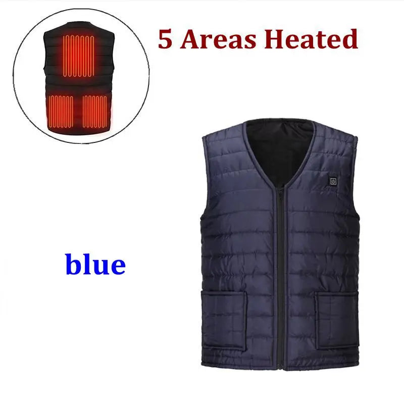 5 areas heated blue