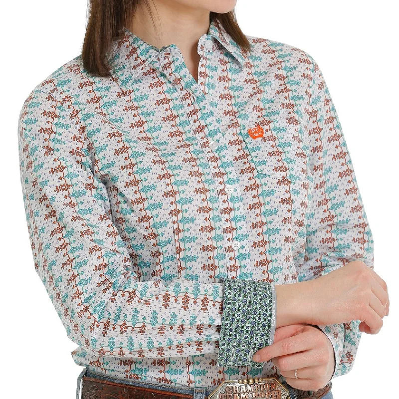 Cinch Women's L/S Geometric Western Button Down Shirt