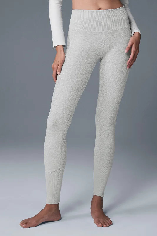 High-Waist Alosoft Lounge Legging - Athletic Heather Grey