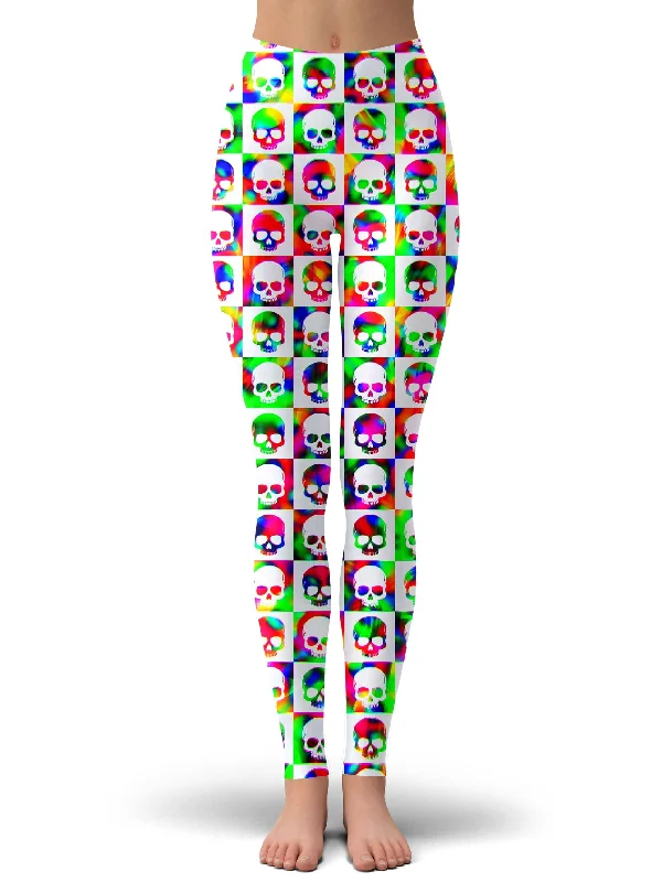 Skull Fam Green Leggings