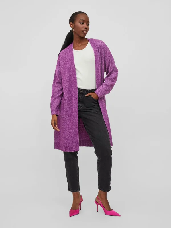 Ericka Open Knit Cardigan (Sparking Grape)