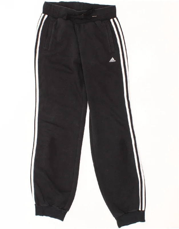 ADIDAS Womens Climalite Tracksuit Trousers Joggers UK 4/6 XS Black Cotton