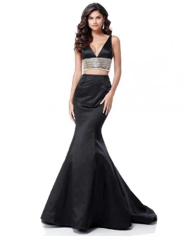 Sherri Hill - 51711 Two Piece Plunging V-Neck Mermaid Dress