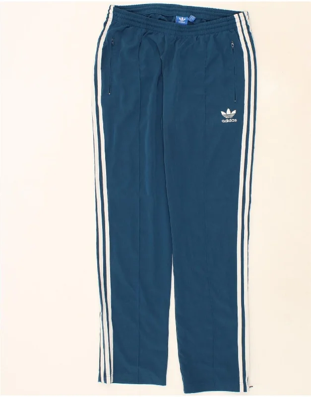 ADIDAS Womens Tracksuit Trousers UK 18 XL Blue Polyester