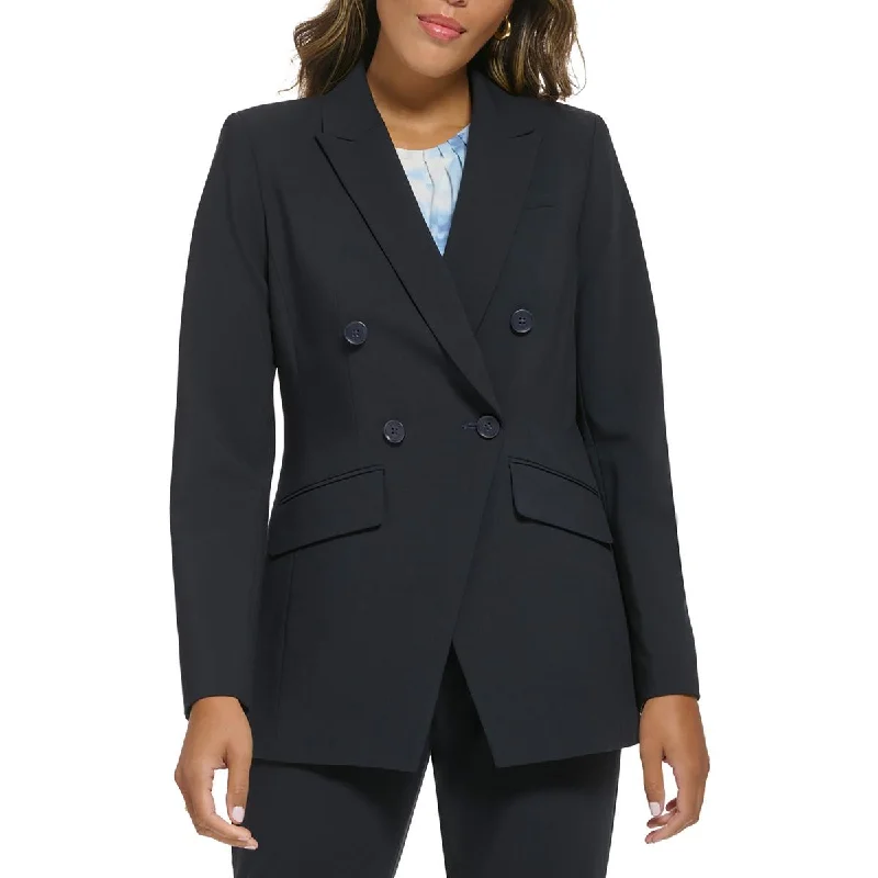 Calvin Klein Womens Notch Collar Suit Separate Double-Breasted Blazer