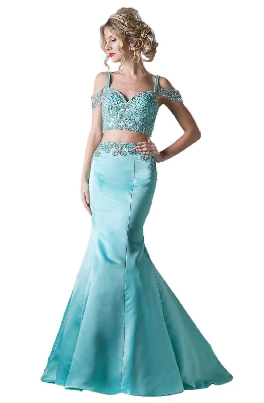 Cinderella Divine - P209 Two-Piece Jeweled Mermaid Gown