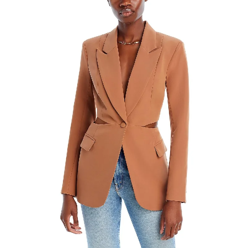 Bardot Womens Cassian Cut-Out Office One-Button Blazer