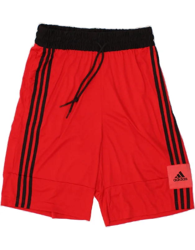 ADIDAS Womens Aeroready Sport Shorts UK 14 Large Red Polyester