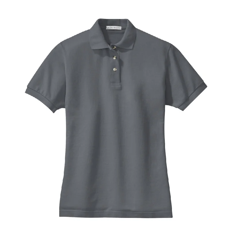 #Port Authority Ladies Heavyweight Cotton Pique Polo