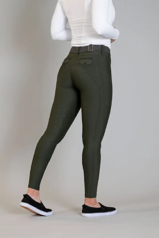 Olive Lux | Hybrid Full Seat Breech (Pull-On)