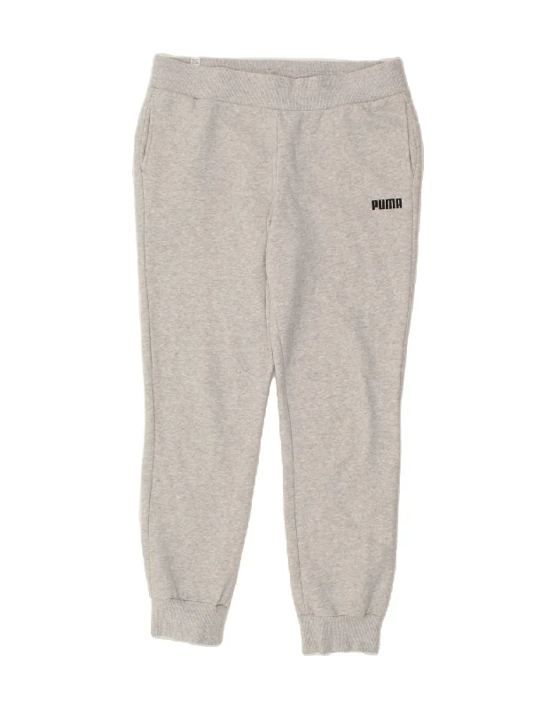 PUMA Womens Tracksuit Trousers Joggers UK 14 Medium  Grey Cotton