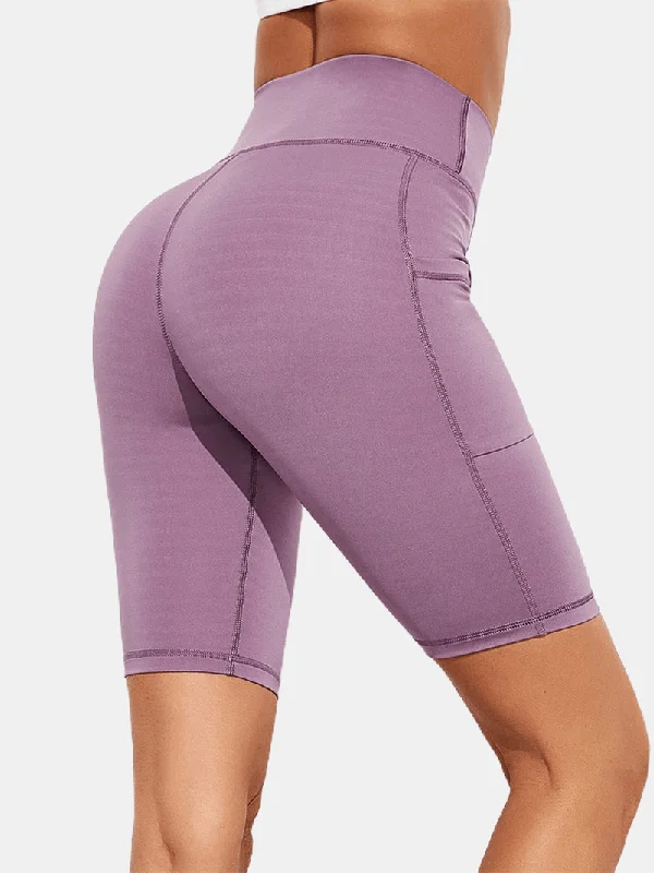 Solid Color Pocket Slim Hip Lift Yoga Leggings