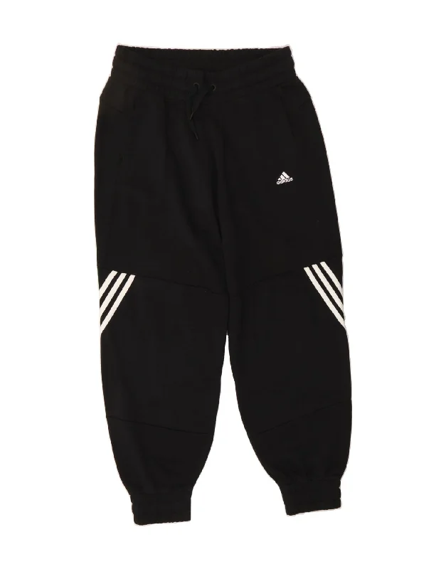 ADIDAS Womens Tracksuit Trousers Joggers UK 16/18 Large  Black Cotton