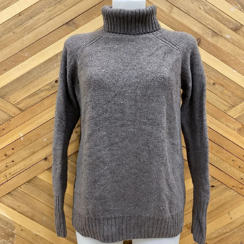 icebreaker - Women's Wool Turtle-Neck Sweater - MSRP $280: Brown-women-SM