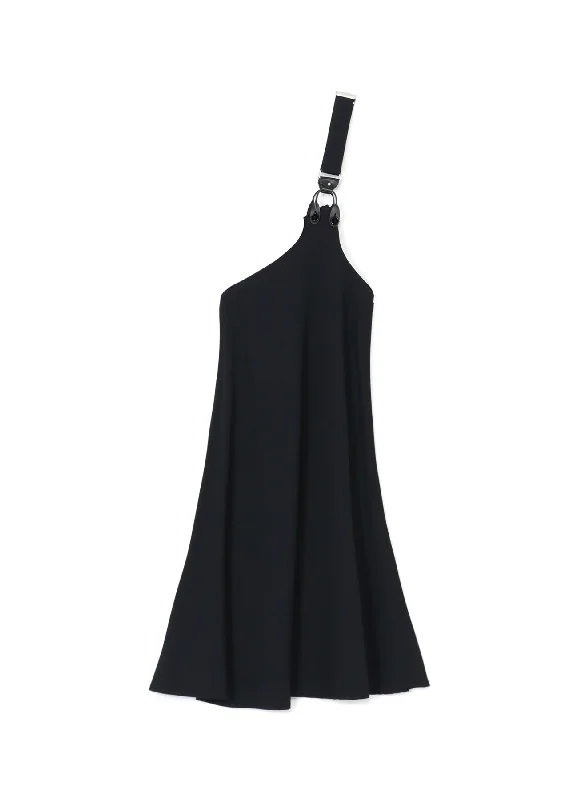 WOOL GABARDINE SHOULDER STRAP SKIRT