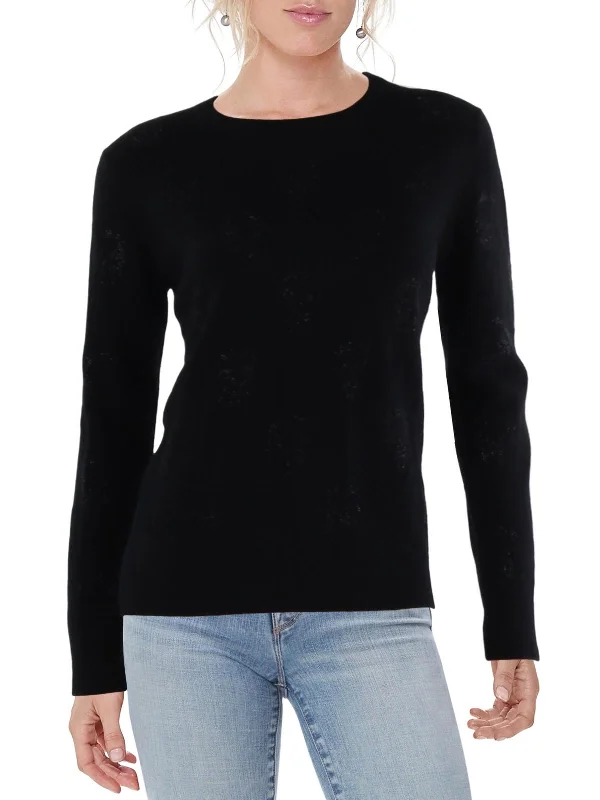 Skull Womens Cashmere Embellished Pullover Sweater