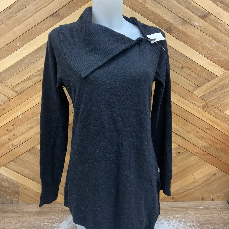 Smartwool - women's long 1/4 Zip Up sweater - MSRP $120: Black-women-LG