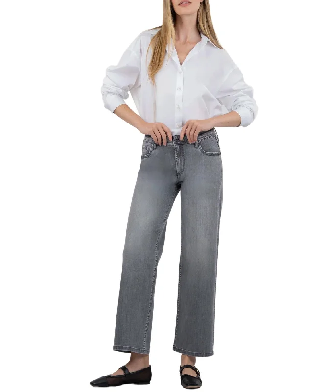 Charlotte Mid Rise Jeans In Explained With Grey Base Wash