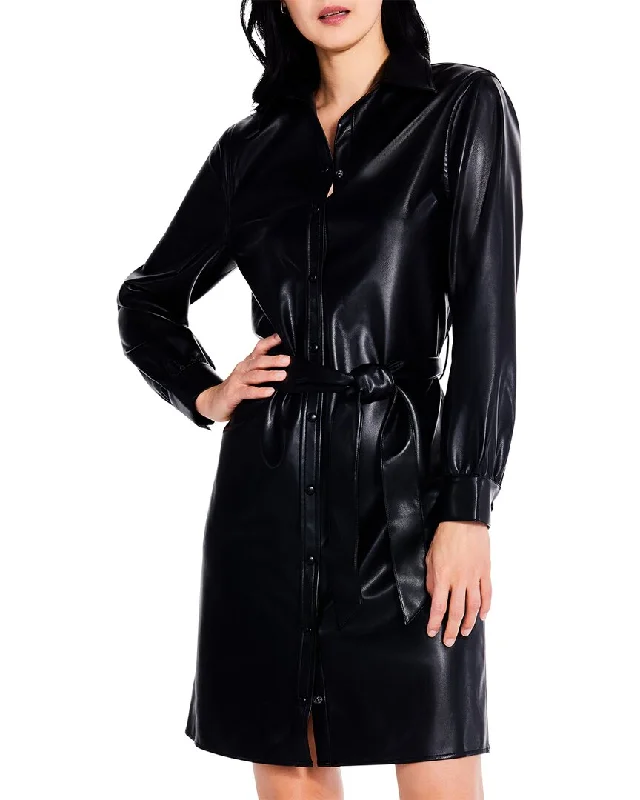 NIC+ZOE Faux Leather Trench Dress