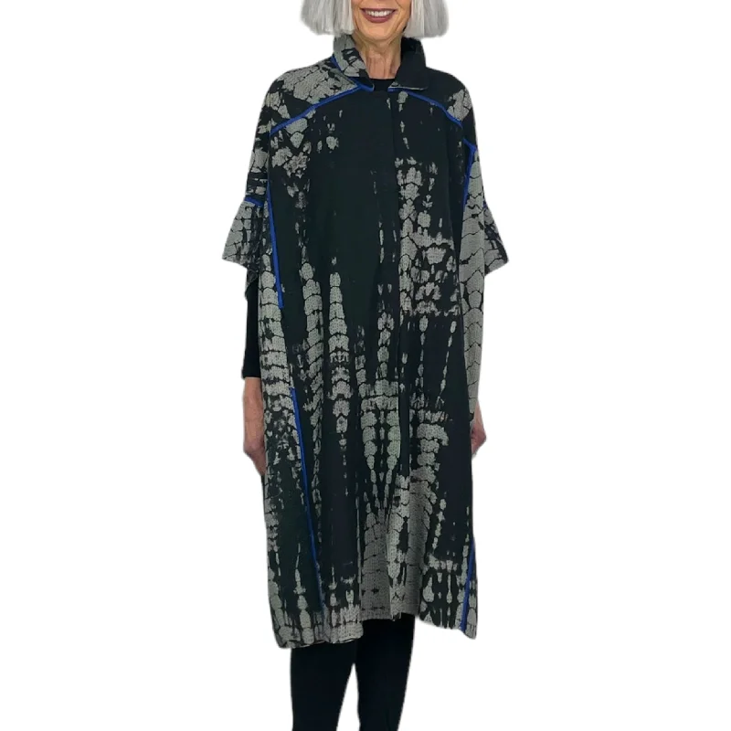 SERPENT PRINT/OMBRE DYED WIDE SHIRTDRESS