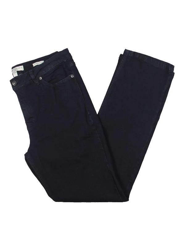 Womens Modern Fit Denim Straight Leg Jeans