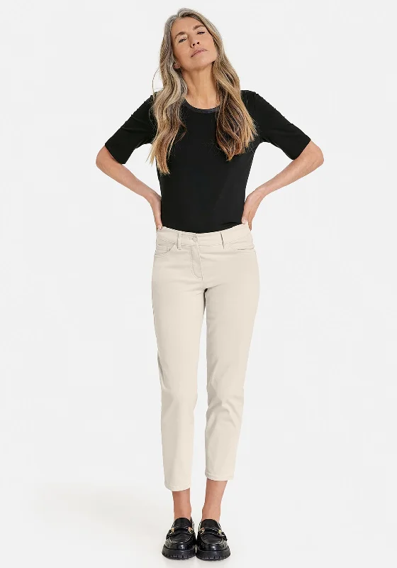 Gerry Weber Slim Leg Cropped Jeans, Stone