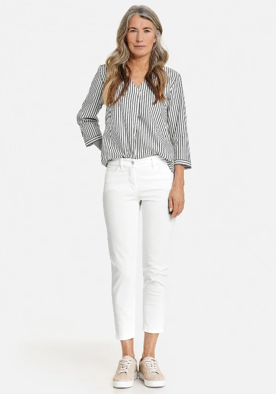 Gerry Weber Slim Leg Cropped Jeans, White