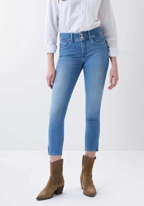 Salsa Push In Cropped Skinny Jeans, Blue