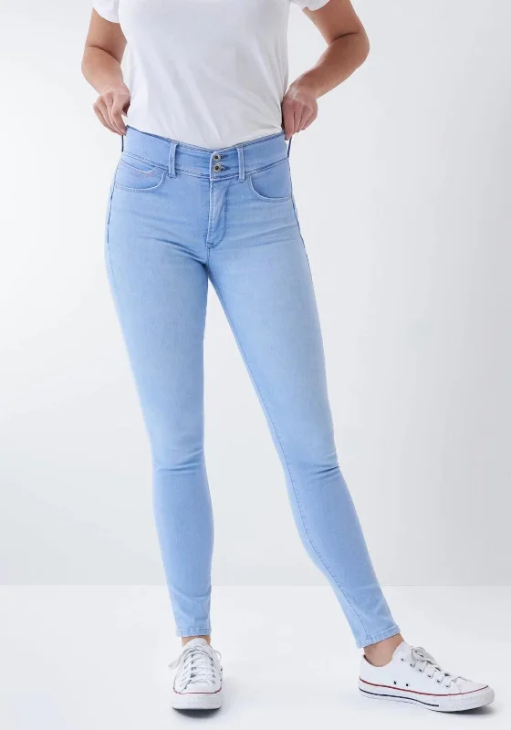 Salsa Push In Secret Skinny Jeans, Light Blue Wash