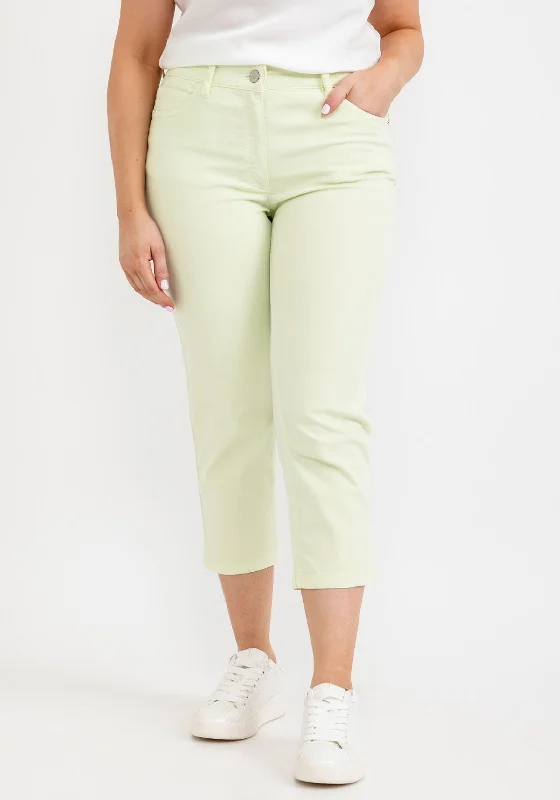 Zerres Cora Cropped Slim Comfort Jeans, Lime