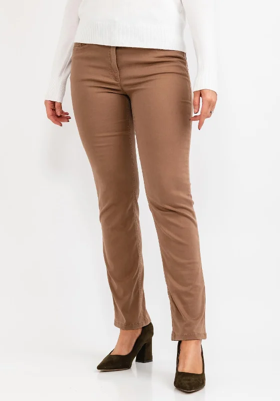 Zerres Cora Slim Legs Comfort Jeans, Camel